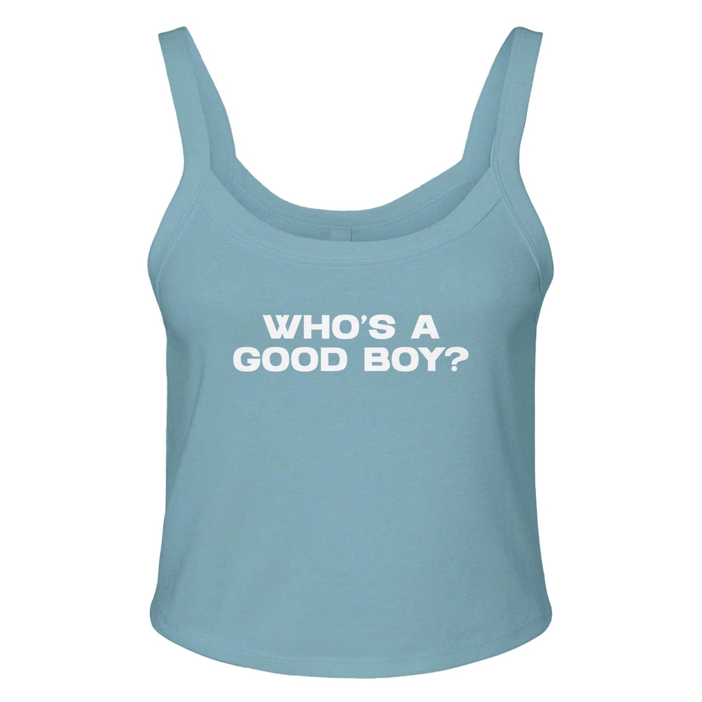 Ribbed Tank SKY / XS WHO'S A GOOD BOY? Baby Ribbed Tank ~ GAYSBIE GAYSBIE SHOP
