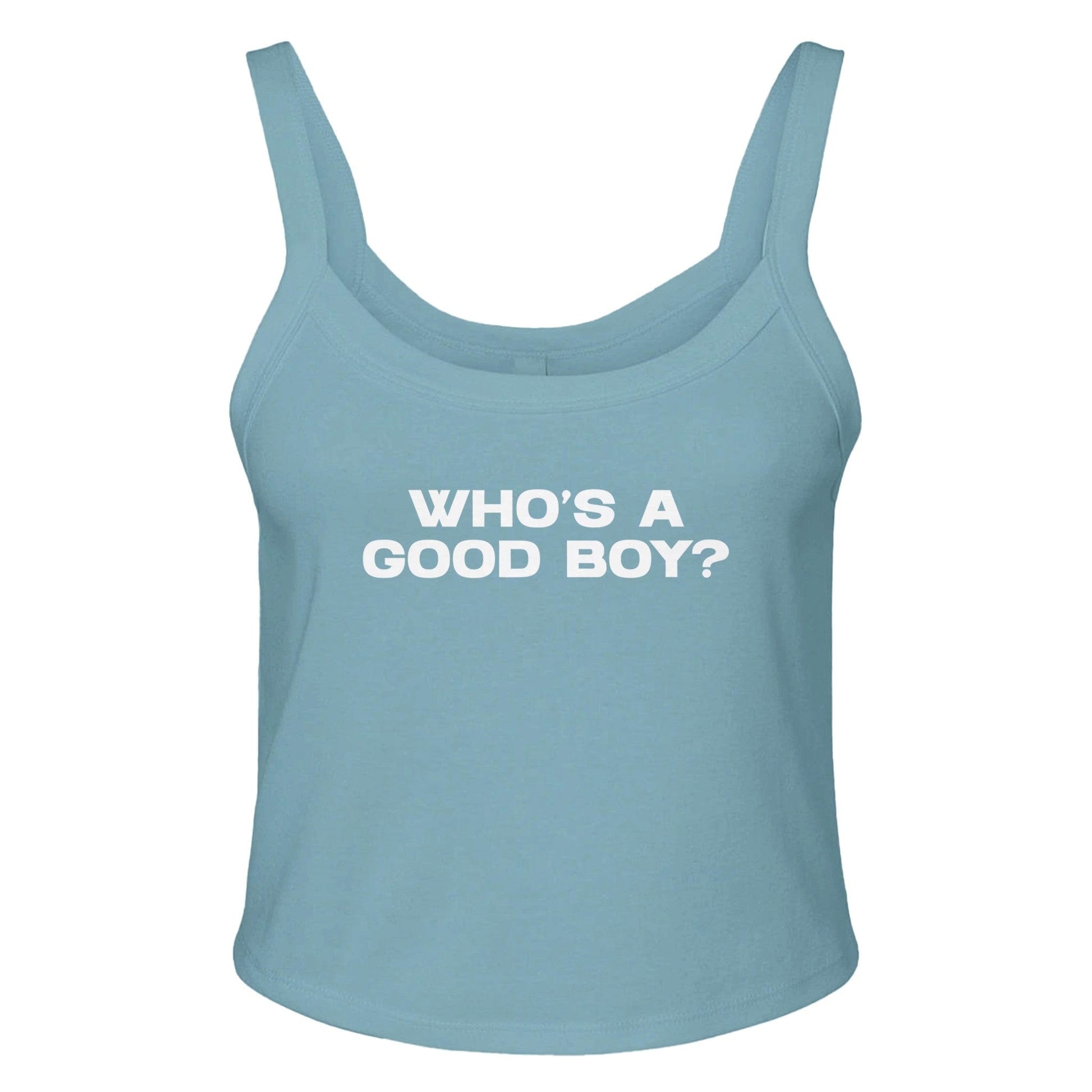 Ribbed Tank SKY / XS WHO'S A GOOD BOY? Baby Ribbed Tank ~ GAYSBIE GAYSBIE SHOP