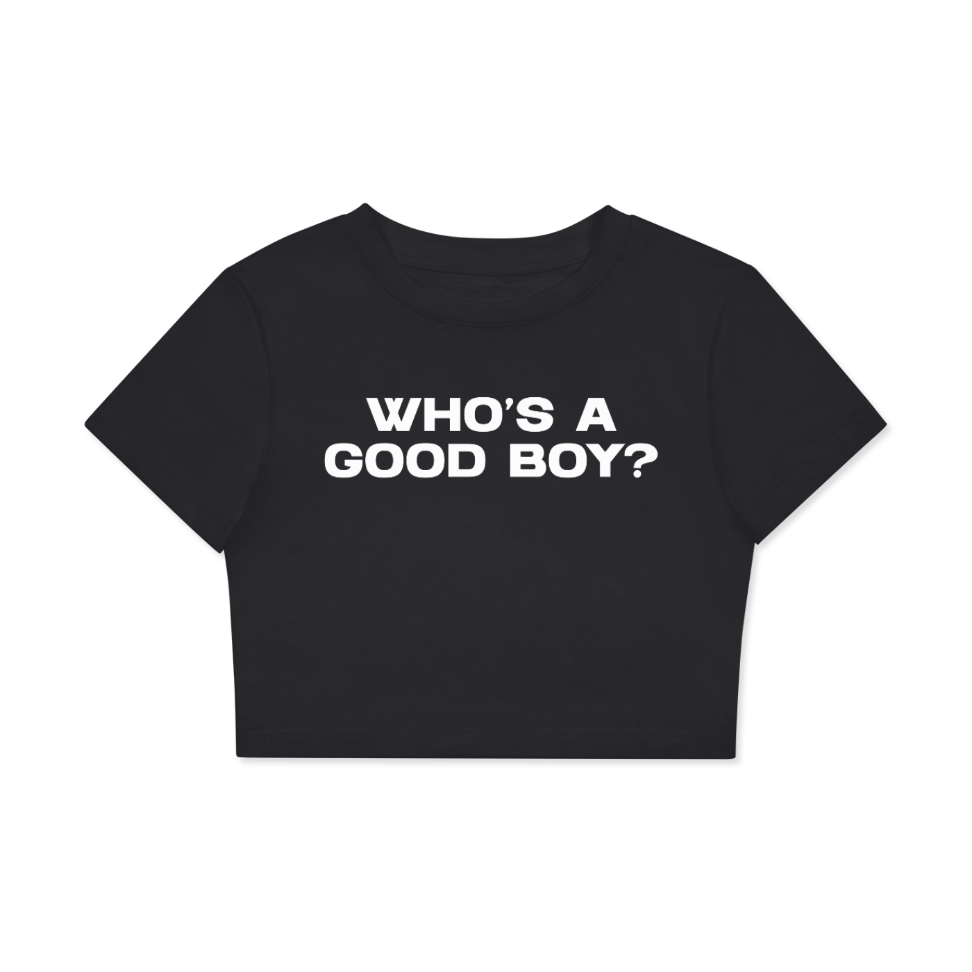 Crop Tee MIDNIGHT / XS WHO'S A GOOD BOY? Crop Tee ~ GAYSBIE PREMIUM MATERIALS