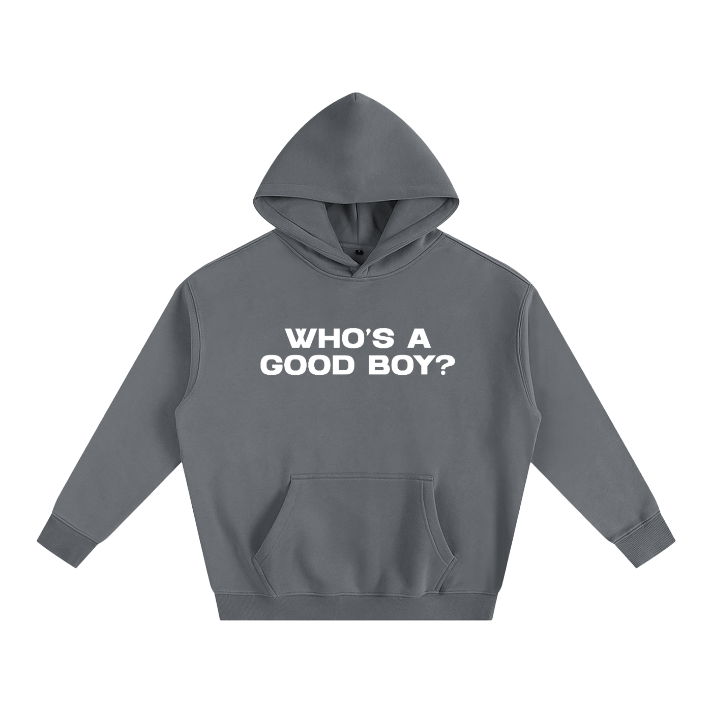 Premium Hood STORM / S WHO'S A GOOD BOY? Heavy Fleece Hoodie ~ GAYSBIE PREMIUM MATERIALS